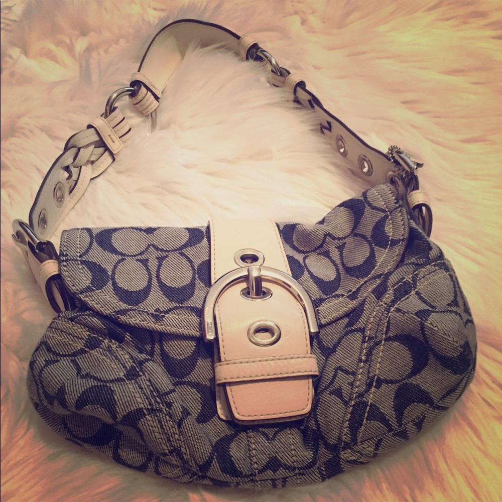 Denim coach bag